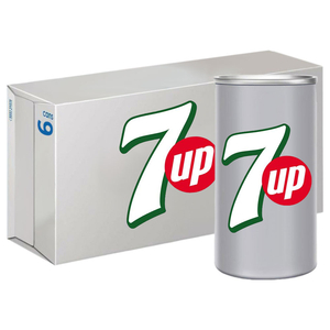 7Up Soft Drink Diet Can 185Ml X6