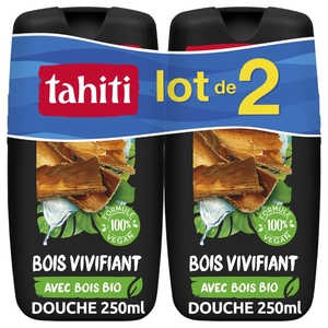 Tahiti Shower Gel Bois Vivifiant 250Ml X2