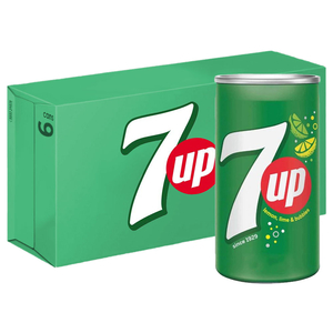 7Up Soft Drink Can 185Ml X6