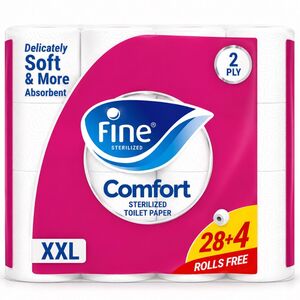 Fine Toilet Paper Silky Soft 28+4 Rolls