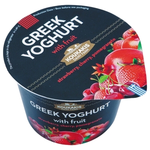 Koukakis Greek Yoghurt With Strawberry & Cherry Pomegranate 170G