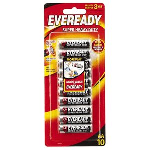 Eveready Battery Aa 10 Pieces Pack 1215 Hp-10 Super Heavy Duty