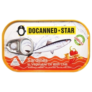 Docanned Star Sardine In Oil With Chili 125G