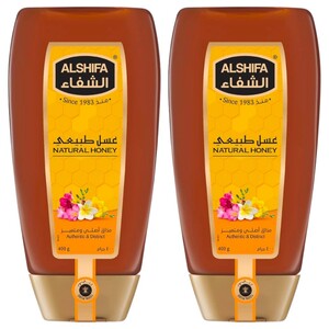 Al Shifa Natural Honey Squeezy 400G X2