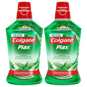 Colgate Plax Mouthwash Fresh Tea 500Ml X2