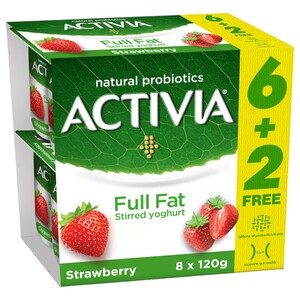 Activia Yoghurt Strawberry 120G X 6 + 2 Free
