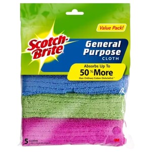 Scotch Brite Microfiber General Purpose Cloth 5 Pieces