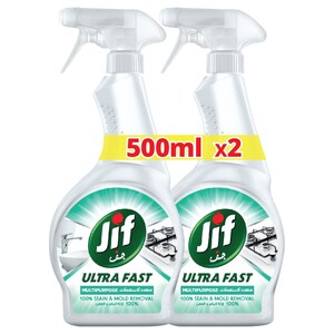 Jif Ultra Fast Multipurpose Cleaner 500Ml X2