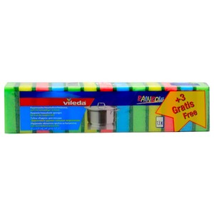 Vileda Scouring Sponge Rainbow 13 Pieces