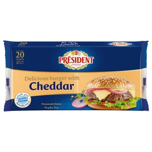 Président Cheddar Slice Cheese Burger 400G