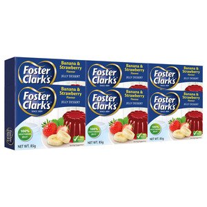 Foster Clark's Jelly Banana And Strawberry 85G X6