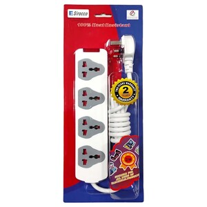 Sirocco Extension Socket 4 Way 2M W1304s