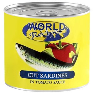World Recipes Cut Sardines In Tomato Sauce 180G