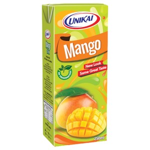Unikai Uht Fruit Drink No Added Sugar Mango 250Ml