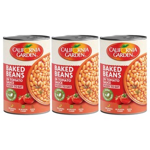 California Garden Baked Beans In Tomato Sauce 420G X3