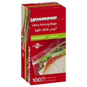 Diamond Sandwich Zipper Bags 100 Pieces