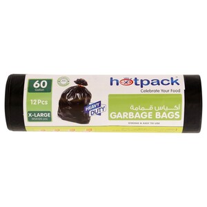 Hotpack Garbage Bags 95 X 120Cm 60 Gallons 12 Pieces