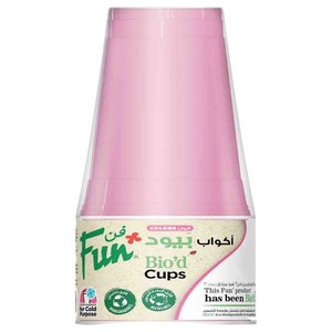 Fun Clear Pink Cup 8Oz 25 Pieces
