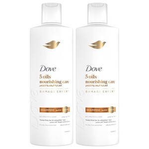 Dove Shampoo 5 Oil Nourishing Care 350Ml X2