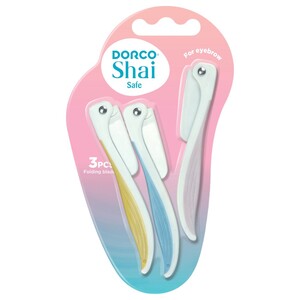 Dorco Shai Safe Eyebrow Folding Razor 3Pcs