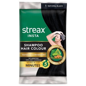 Streax Shampoo Hair Color Natural Black 25Ml