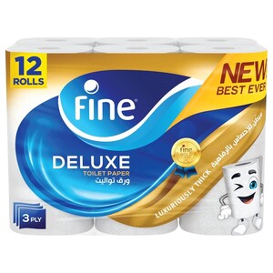 Fine Triple Roll Deluxe 3 Ply 12 Rolls