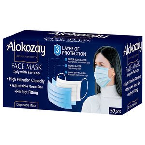 Alokozay 3Ply Disposable Face Mask 50 Pieces