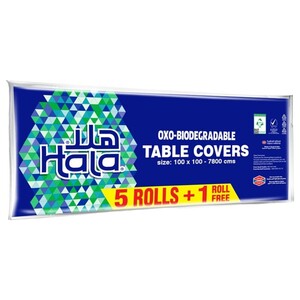 Hala Table Cover Biodegradable 100X100c 6Pcs