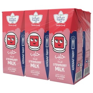 Hayatna Uht Strawberry Milk 180Ml X6