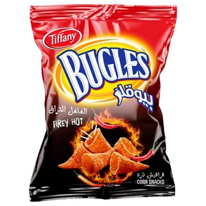 Tiffany Bugles Firey Hot Corn Snacks 75G