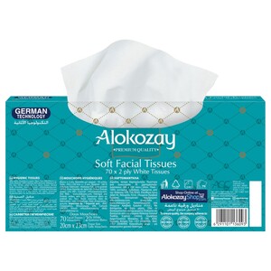 Alokozay Facial Tissue 2Ply Soft 70 Pieces
