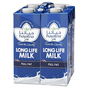 Hayatna Uht Full Fat Milk 1L X4