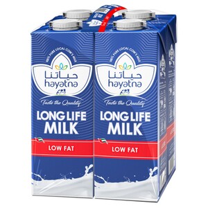 Hayatna Uht Low Fat Milk 1L X4