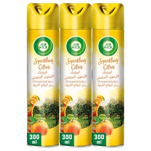 Airwick Air Freshener Aerosol Sparkling Citrus 300Ml X3