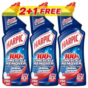 Harpic Liquid Toilet Cleaner Original 750Ml X3