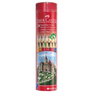 Faber Castell Clr.Pncl 24'S Rnd Tin Box 115827