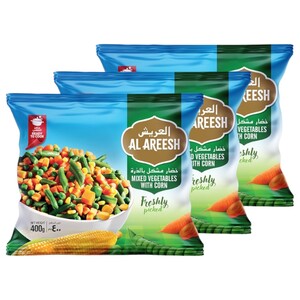 Al Areesh Mixed Vegetables With Corn 400G X3