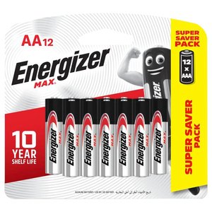 Energizer Battery 12 Pieces Max Alkaline Aa Bp12