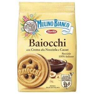 Mulino Bianco Baiocchi Biscuits With Hazelnut Cocoa Filling 260G