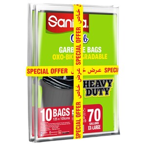 Sanita Club Garbage Bag Heavy Duty 70 Gallons 10 Bags X2
