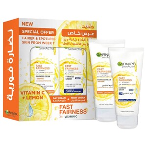 Garnier Fast Fairness Day Cream 50Ml + Night Cream 50Ml