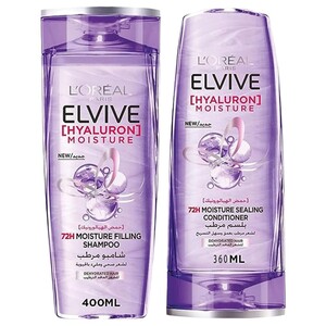 L'oreal Elvive Shampoo Hyaluron 400Ml + Conditioner 360Ml -33% Off