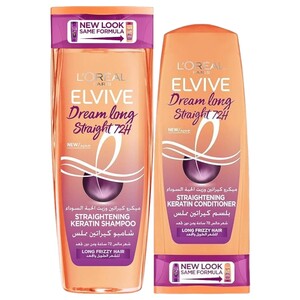 L'oreal Elvive Shampoo Dream Long Straight 400Ml + Conditioner 360Ml -33% Off