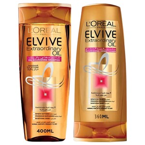 L'oreal Elvive Shampoo Extraordinary Oil Normal 400Ml + Conditioner 360Ml -33% Off