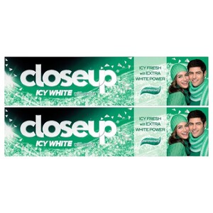 Close Up Toothpaste Icy White Menthol Burst 75Ml X2