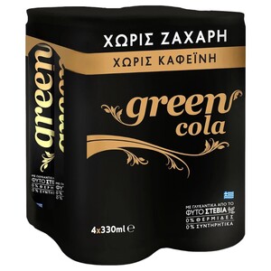 Green Cola Caffeine Free 330Ml X4