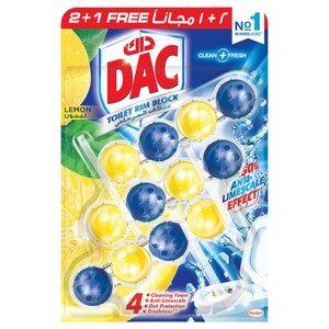Dac Toilet Cleaner Power Active Lemon 3 Pieces 150G