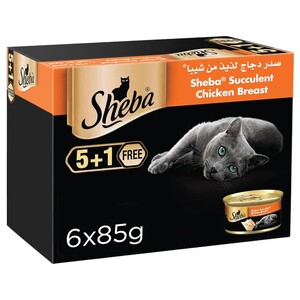 Sheba Cat Food Chicken Breast 85G X6