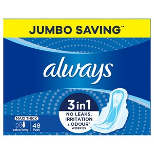 Always Super Secure Jumbo Saving 48 Pads