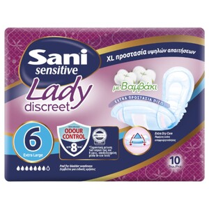 Sani Lady Sensitive Extra Large No6 10 Pieces